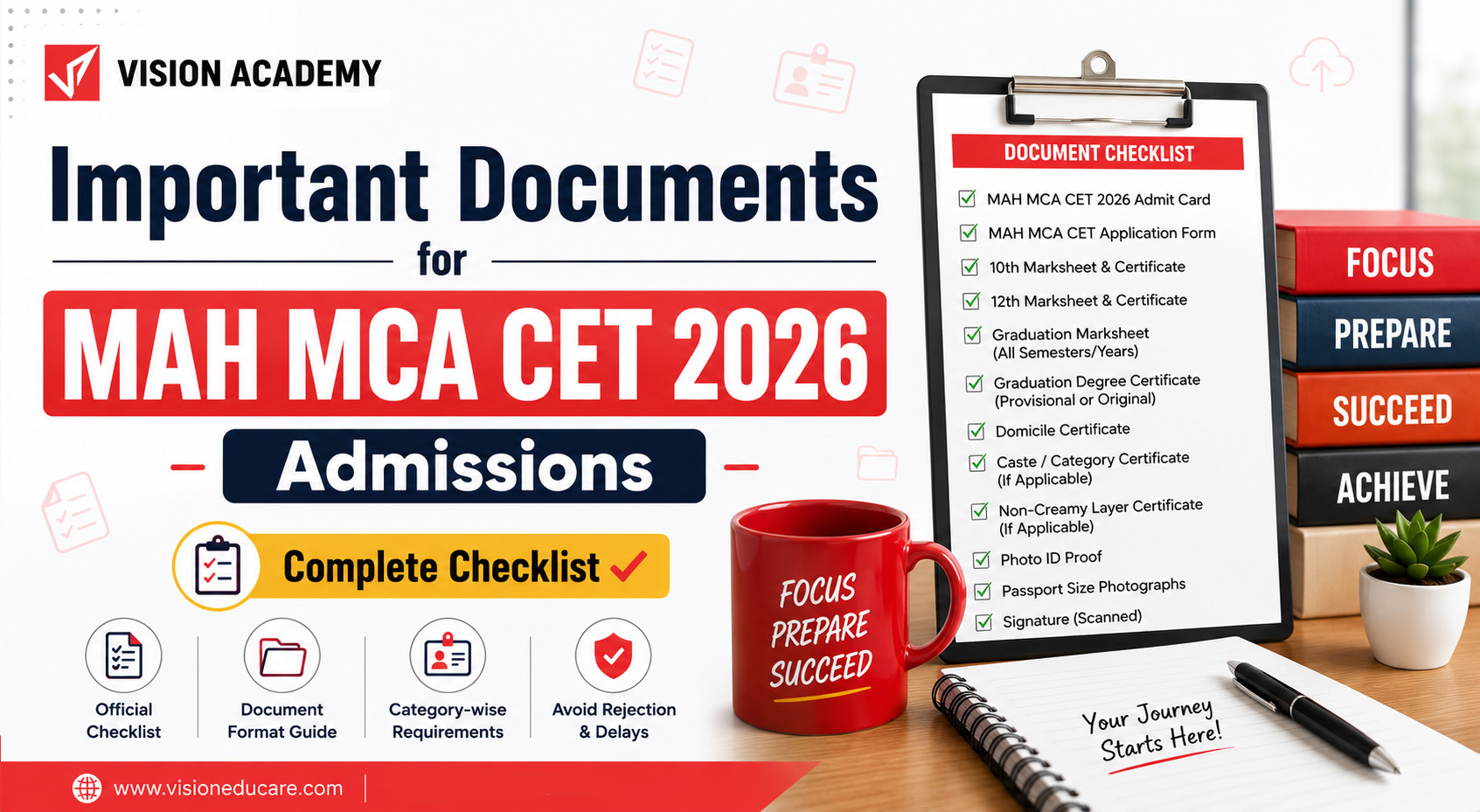 MAH MCA CET 2026 CAP Counselling Documents — Complete Checklist for MCA Admission